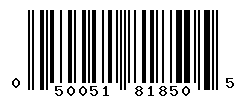 UPC barcode number 050051818505