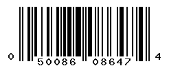 UPC barcode number 050086086474