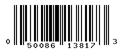 UPC barcode number 050086138173