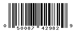 UPC barcode number 050087429829