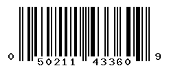UPC barcode number 050211433609