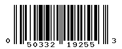 UPC barcode number 050332192553