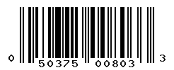 UPC barcode number 050375008033