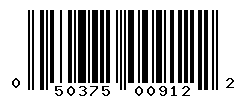 UPC barcode number 050375009122