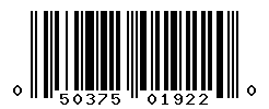 UPC barcode number 050375019220