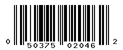 UPC barcode number 050375020462