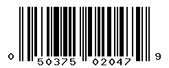 UPC barcode number 050375020479