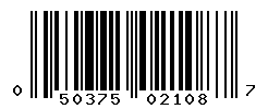 UPC barcode number 050375021087