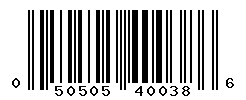 UPC barcode number 050505400386