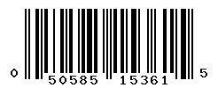 UPC barcode number 050585153615