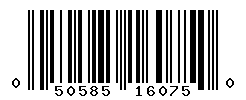 UPC barcode number 050585160750
