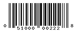 UPC barcode number 051000002228 lookup
