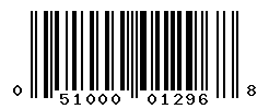 UPC barcode number 051000012968