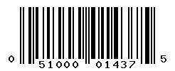 UPC barcode number 051000014375