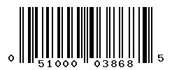 051000038685 barcode