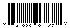 UPC barcode number 051000078728