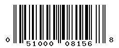 UPC barcode number 051000081568