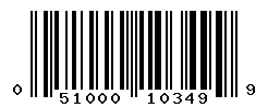 UPC barcode number 051000103499