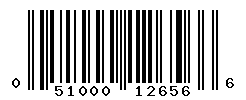 UPC barcode number 051000126566