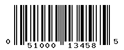 UPC barcode number 051000134585