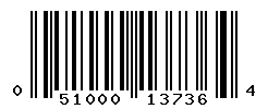 UPC barcode number 051000137364