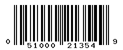 UPC barcode number 051000213549