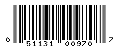UPC barcode number 051131009707
