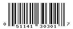 UPC barcode number 051141303017