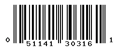 UPC barcode 051141303161