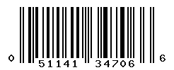 UPC 051141347066 barcode image