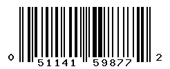UPC barcode number 051141598772