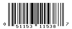 UPC barcode 051153115387
