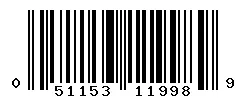 UPC barcode 051153119989