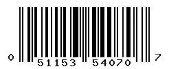UPC barcode 051153540707
