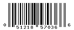 UPC 051218570366 barcode image