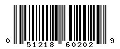 UPC barcode 051218602029