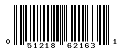 UPC barcode 051218621631