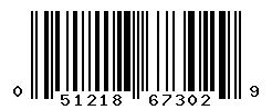 UPC barcode 051218673029