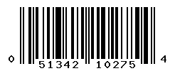 UPC barcode 051342102754