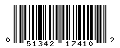 UPC barcode number 051342174102