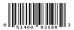 UPC barcode number 051400931982