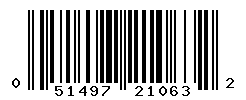 UPC barcode number 051497210632