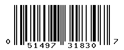 UPC barcode number 051497318307