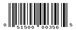 UPC 051500003565 barcode image