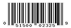 UPC 051500023259 barcode image
