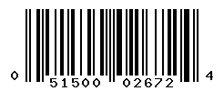 UPC 051500026724 barcode image