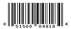 UPC barcode 051500048184