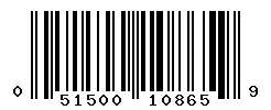 UPC barcode 051500108659