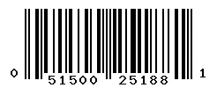 UPC 051500251881 barcode image