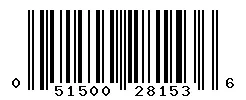 UPC barcode 051500281536